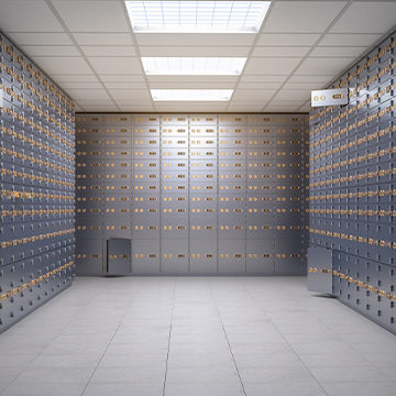 Banking Safe Deposit Boxes in Bank